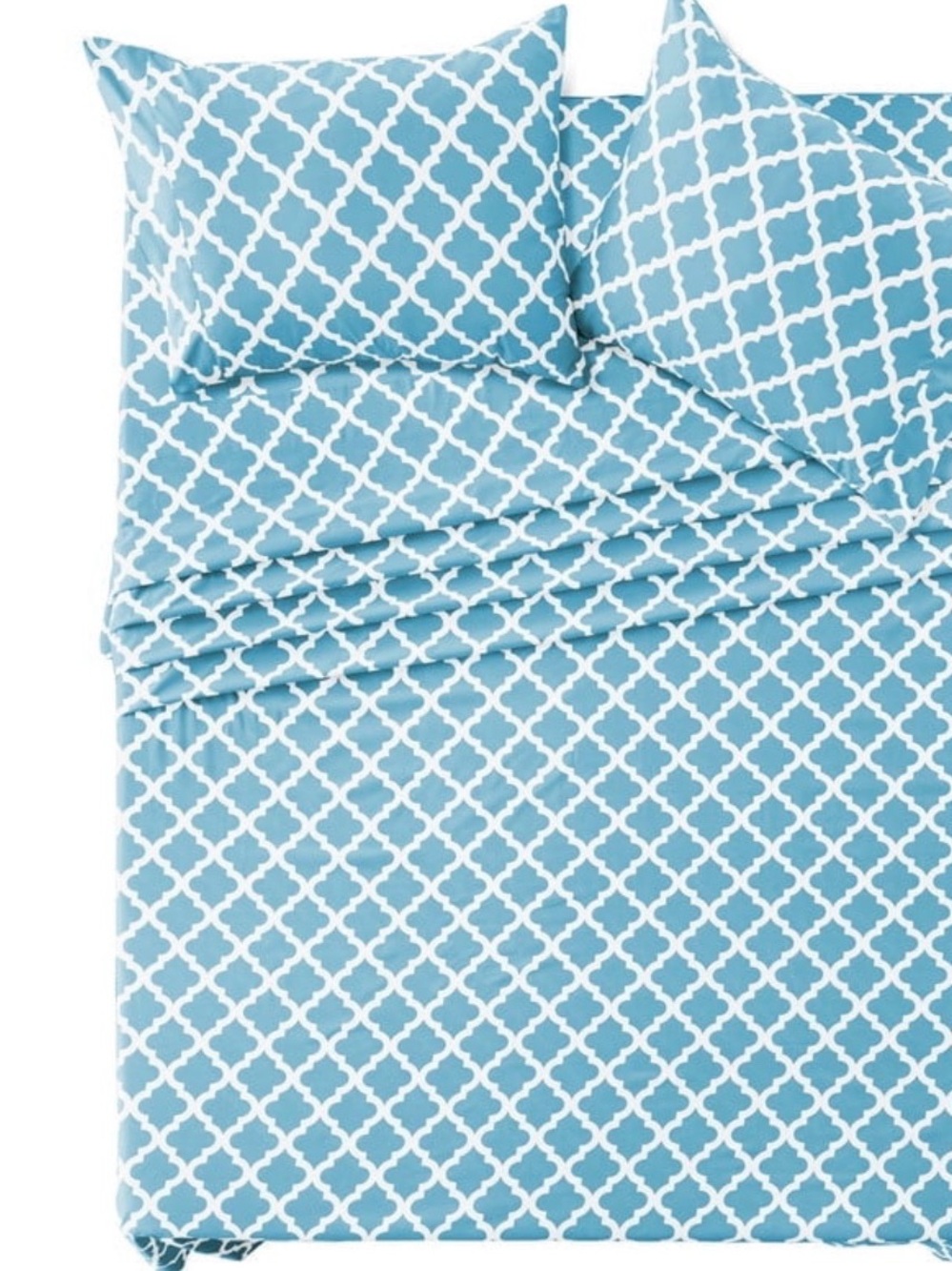 Blue Moroccan Trellis Sheet Set - Unbranded